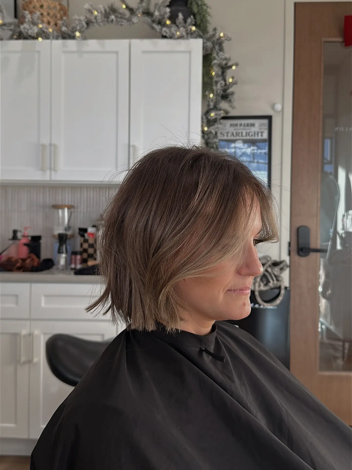 Soft Layered Bob with Face Framing Bangs