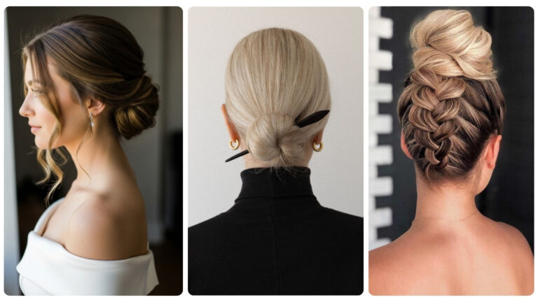 17+ Professional and Elegant Updos for Long Stick Straight Hair