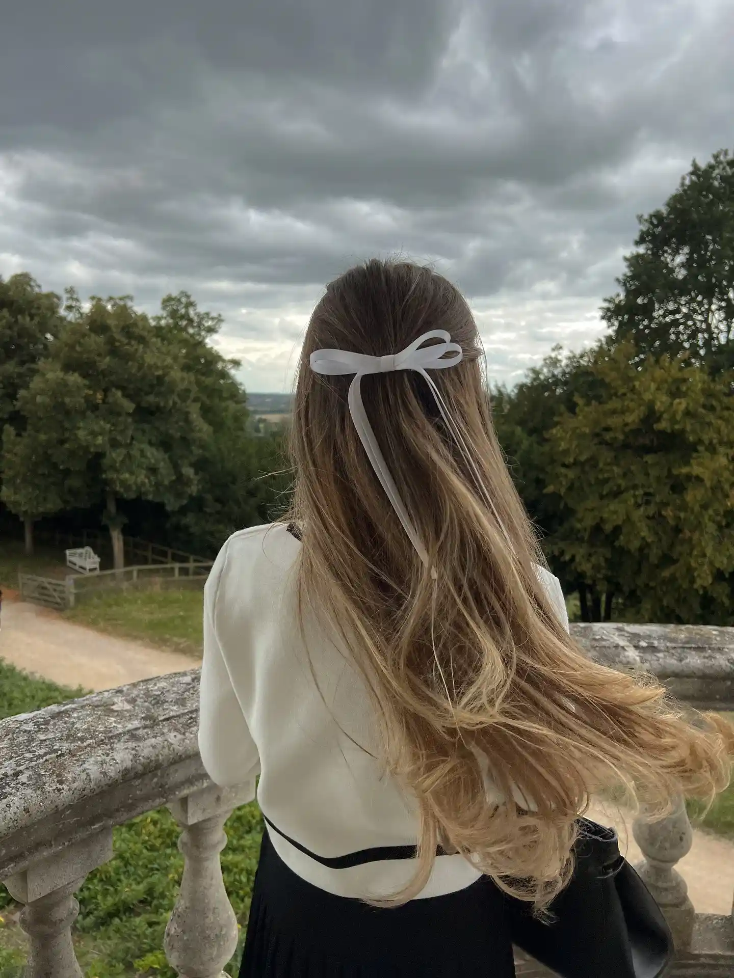 Half Up Ribbon Bow with Long Soft Layers